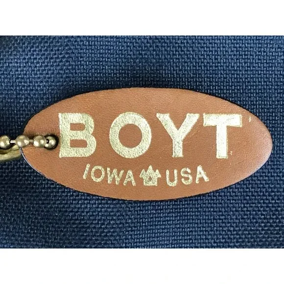Boyt Unisex Blue Brown Double Handles Detachable Adjustable Strap Duffle Bag